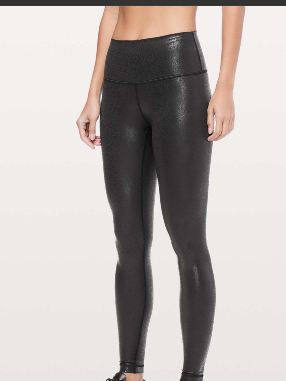 lululemon athletica Black Shimmer High-Rise Leggings wunder under foil